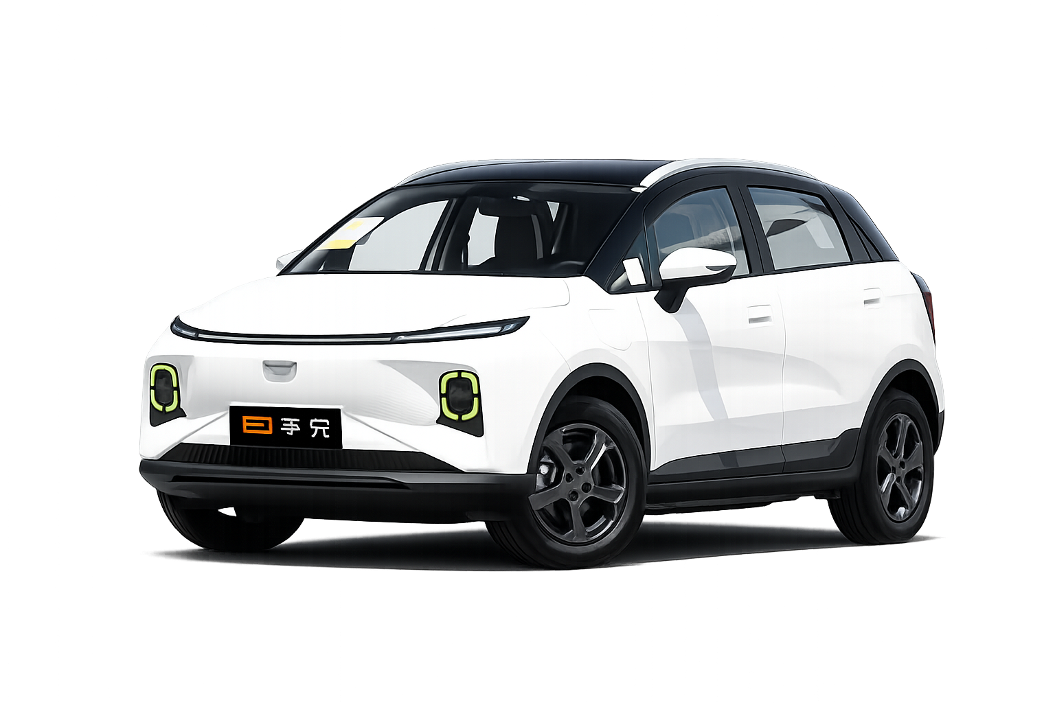 White electric vehicle