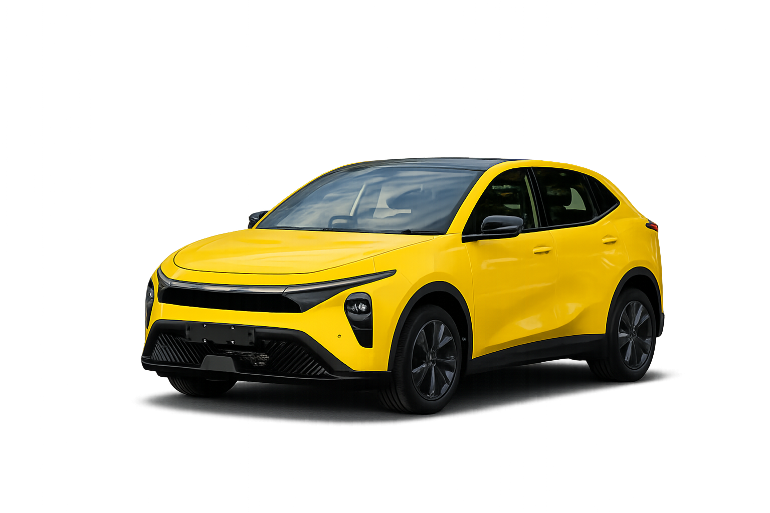 Yellow electric vehicle