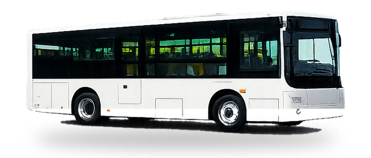 White electric bus